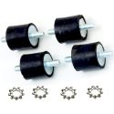 Clarke Alto Floor Sander 10666A Replacement Rubber Mount Set of 4