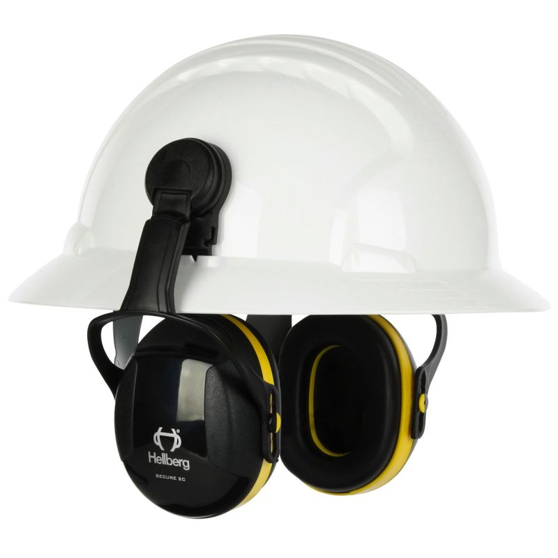 Protective Industrial Secure 2 Full Brim Hard Hat Mount Passive Ear 